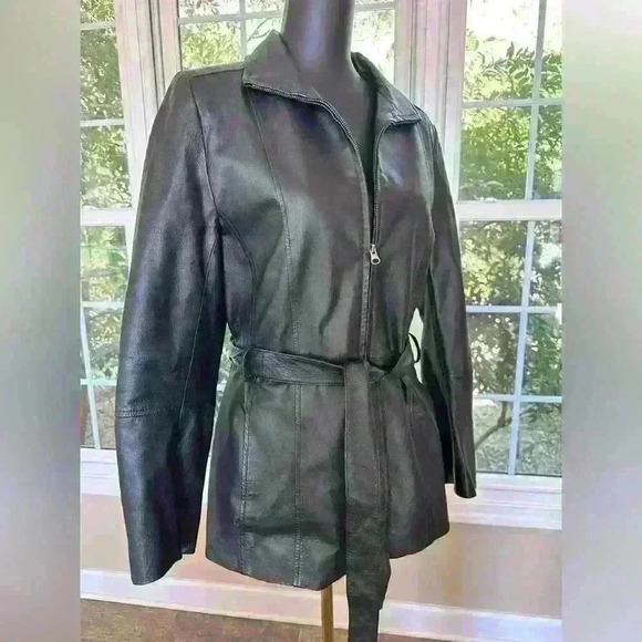 Croft and Barrow 100% Leather Coat Size Medium - Picture 1 of 6